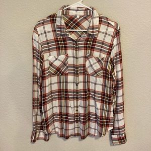 Maurices Plaid button up, size large.